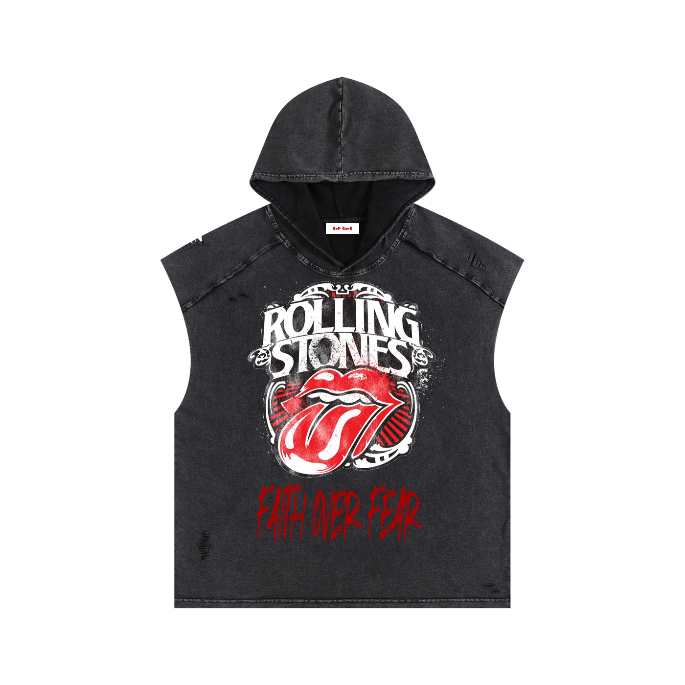 Snow Washed Boxy Hooded Tank Top