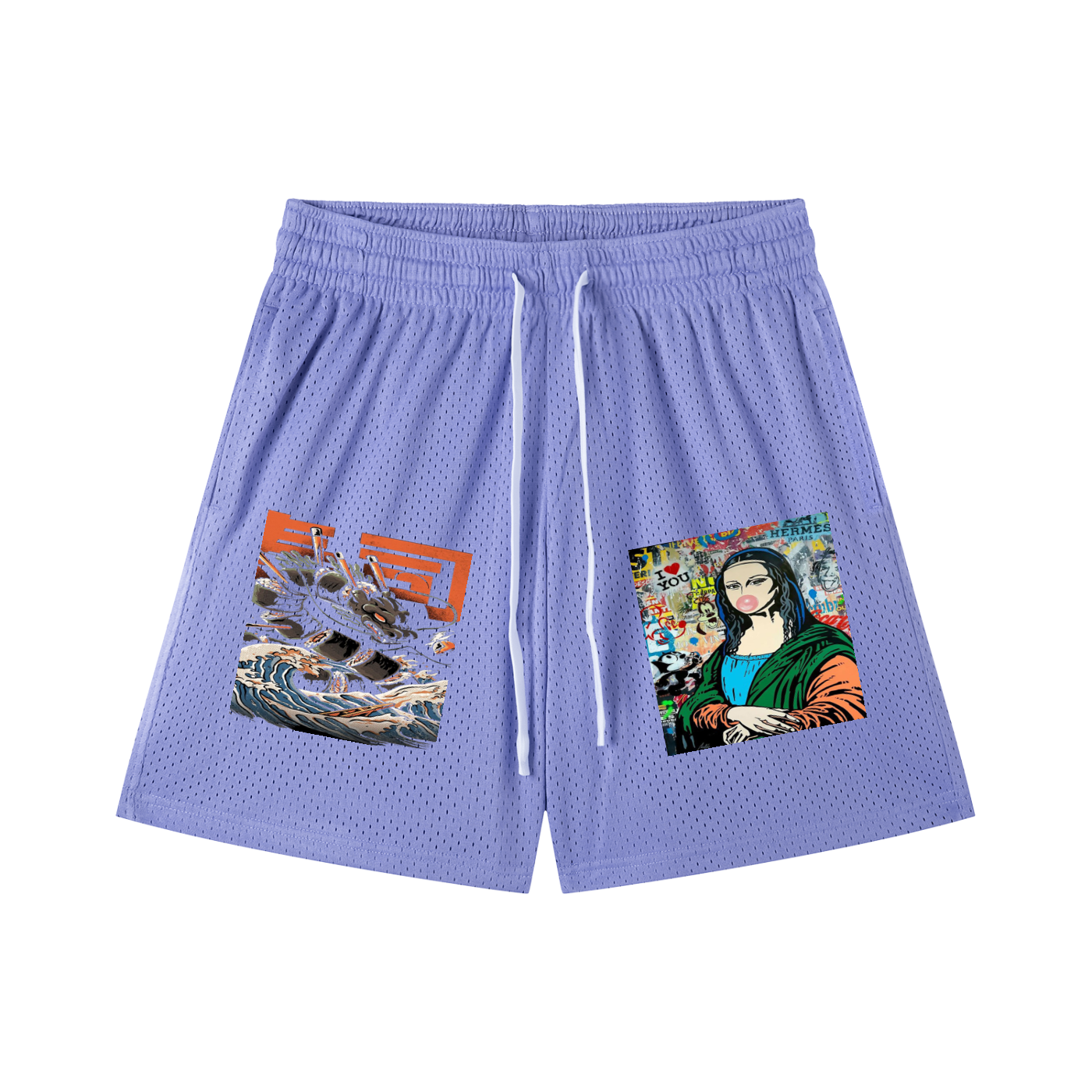 Mesh Drawstring Shorts